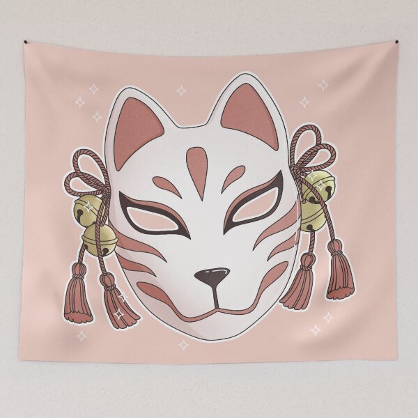Item preview, Kitsune Mask on Pink designed and sold by Tiffany Johnson.
