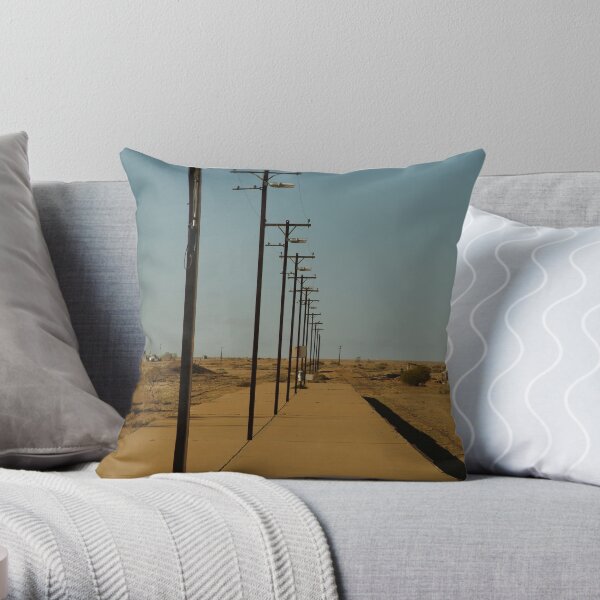 Joe Mortelliti Gallery - Railway platform at Marree, Old Ghan Railway, South Australia. Throw Pillow