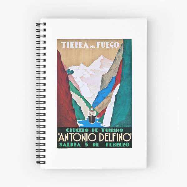 Item preview, 1930 ARGENTINA Tierra Del Fuego Travel Poster designed and sold by retrographics.
