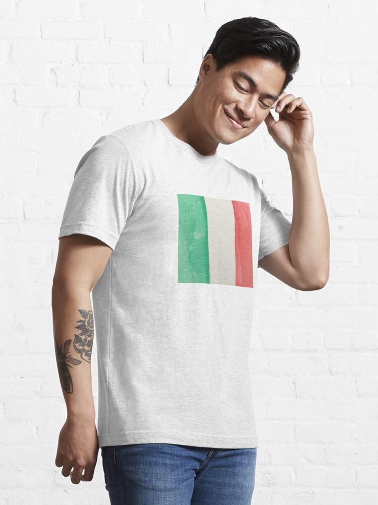 "Italian Tricolore Italy Flag in Water Colors Green, White and Red" T ...