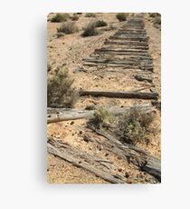 Joe Mortelliti Gallery - Ruins of a railway, Old Ghan Railway, South Australia. Canvas Print