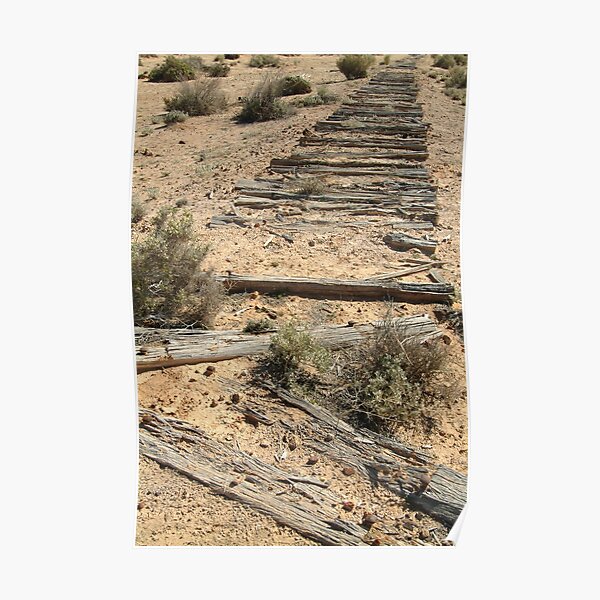 Joe Mortelliti Gallery - Ruins of a railway, Old Ghan Railway, South Australia. Poster