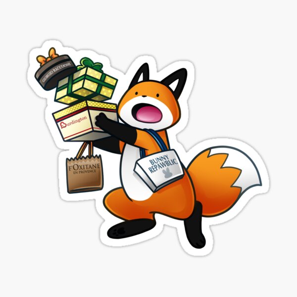 Fox Shopping Spree Sticker