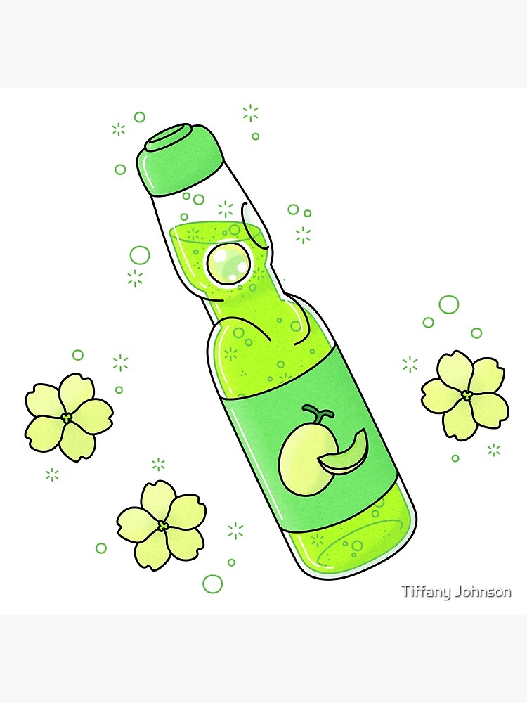 "Melon Marble Soda on White" Poster by goldfish0707 Redbubble