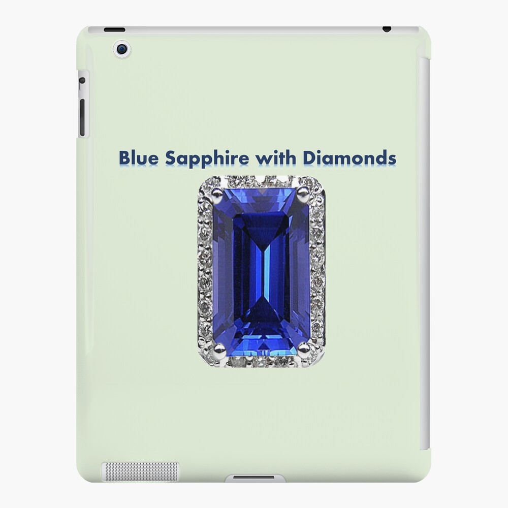 Blue Sapphire with Diamonds iPad Case & Skin