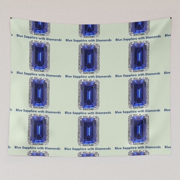 Item preview, Blue Sapphire with Diamonds  designed and sold by Vicky Rodden.