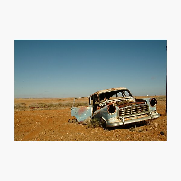 Joe Mortelliti Gallery - Wreck of an FC Holden, Marree, South Australia. Photographic Print