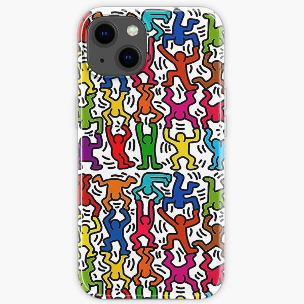 Keith Haring Stick Figure Acrobates Coque souple iPhone