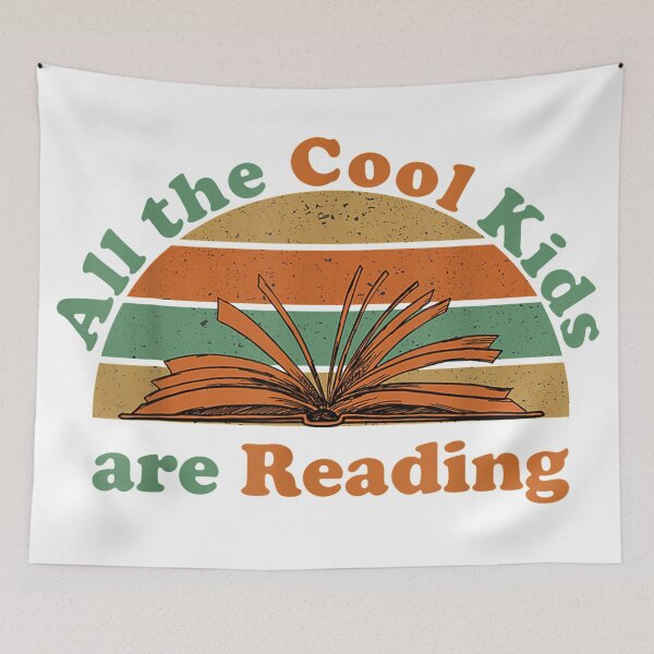 Item preview,  Vintage reto sunset all the cool kids are reading book designed and sold by linhkaphung.