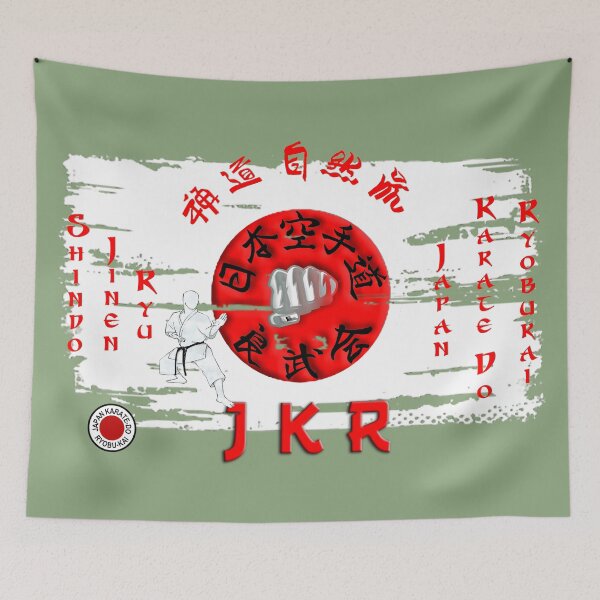 Item preview, JKR Flag - Shindo Jinen Ryu Japan Karate Do designed and sold by Zanshin-Art.