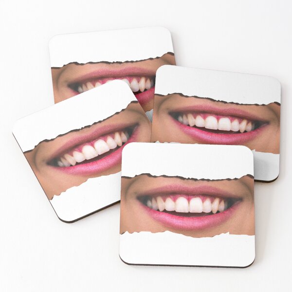 Item preview, Happy Female Smiling Mouth - Beautiful White Teeth and Pink Lips - Friendly designed and sold by 26-Characters.