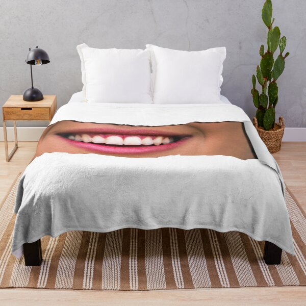 Item preview, Happy Female Smiling Mouth - Beautiful White Teeth and Pink Lips - Friendly designed and sold by 26-Characters.