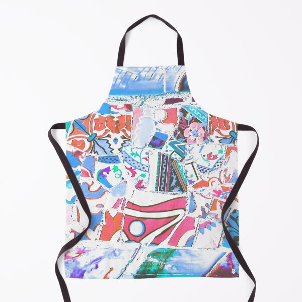 Item preview, Park Guell Gaudi Barcelona Spain trencadis mosaic blue and red designed and sold by LolioGifts.