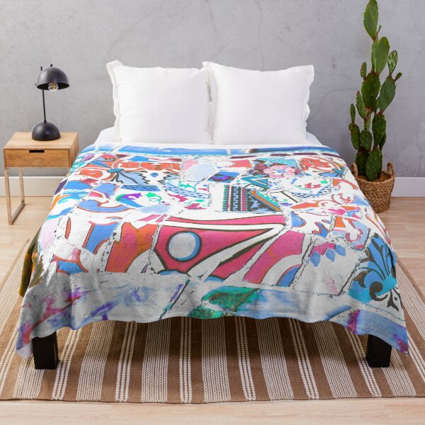 Item preview, Park Guell Gaudi Barcelona Spain trencadis mosaic blue and red designed and sold by LolioGifts.