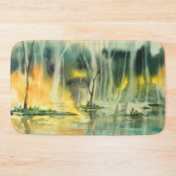 Item preview, Watercolor Misty Woods designed and sold by untamedwolf.