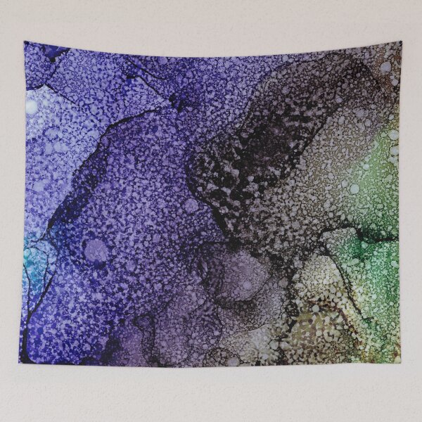 Item preview, Pebbled Blue Green Abstract 721 Alcohol Ink Painting by Herzart designed and sold by herzart.