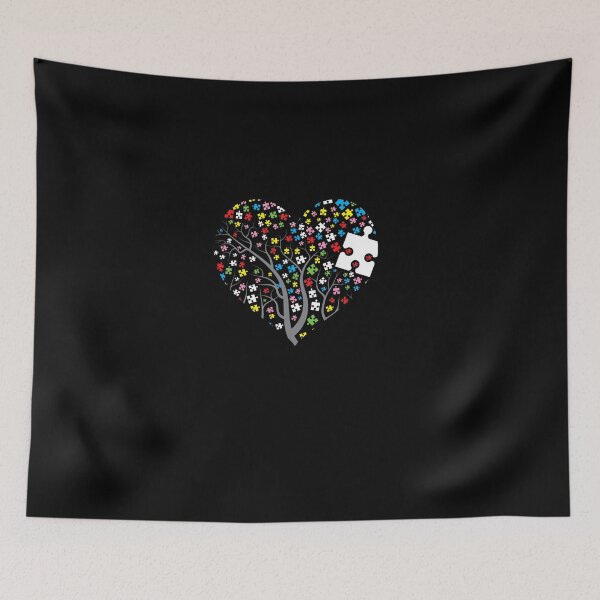 Item preview, Autism Tree Hearts Long Sleeve Puzzle Autism Awareness designed and sold by cadmanBoythorpe.
