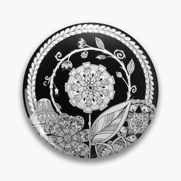 Item preview, Garden of Flowers - Black & White designed and sold by MagicMama.