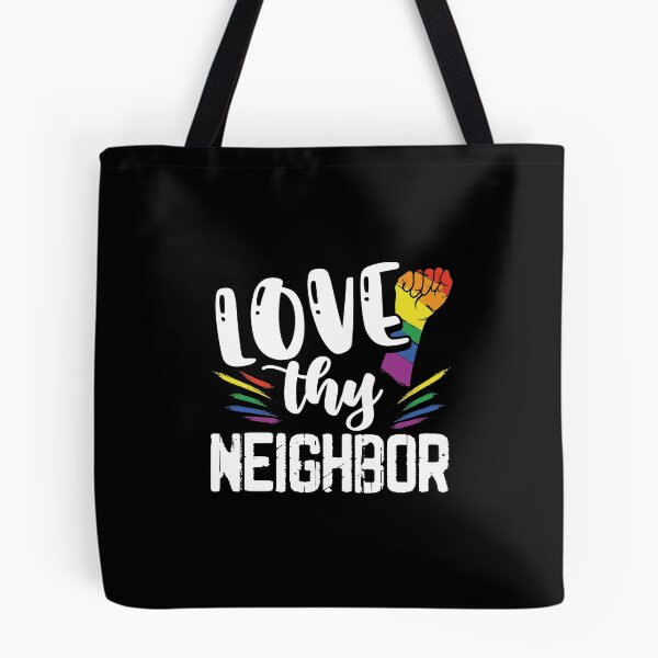 Item preview, Gay Ally Love They Neighbor LGBT LGBTQ Rainbow Pride designed and sold by zanytee.