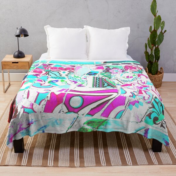 Item preview, Park Guell Gaudi Barcelona Spain trencadis mosaic blue and pink designed and sold by LolioGifts.