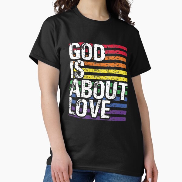 Item preview, Gay Pride God Is About Love LGBT LGBTQ Ally Rainbow Support designed and sold by zanytee.