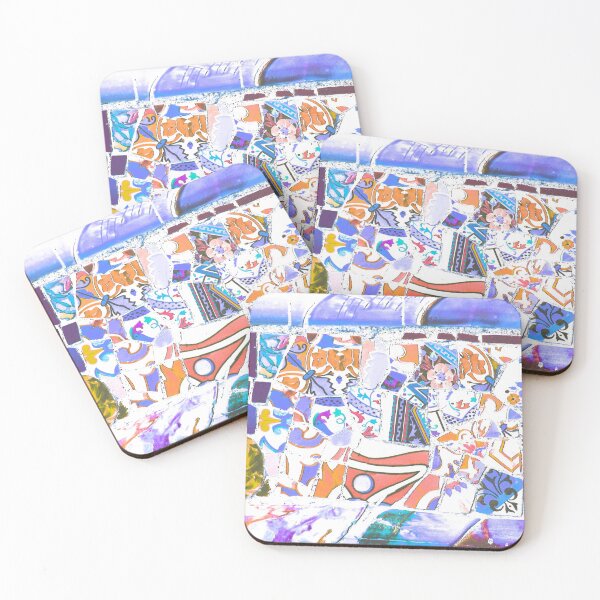 Item preview, Park Guell Gaudi Barcelona Spain trencadis mosaic purple designed and sold by LolioGifts.