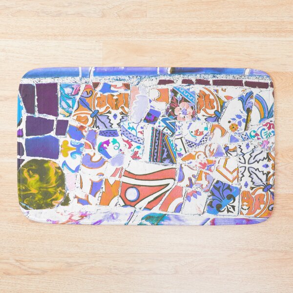Item preview, Park Guell Gaudi Barcelona Spain trencadis mosaic purple designed and sold by LolioGifts.
