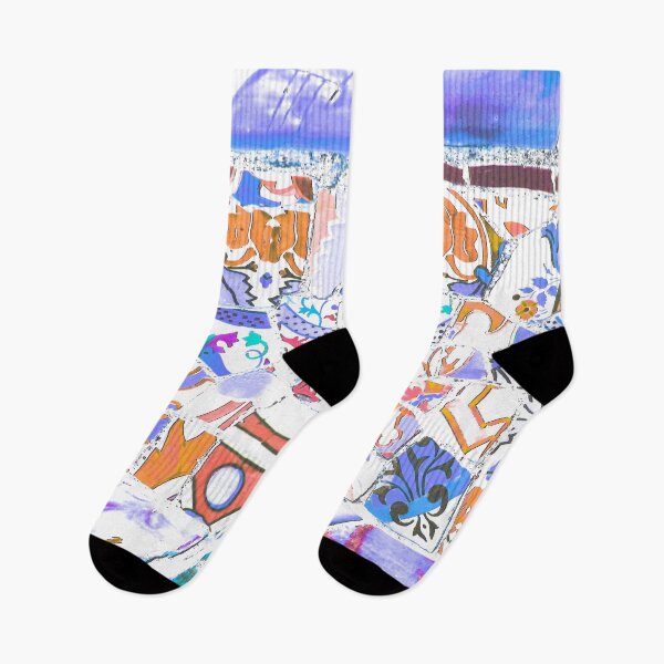 Item preview, Park Guell Gaudi Barcelona Spain trencadis mosaic purple designed and sold by LolioGifts.