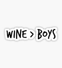 wine > boys Sticker