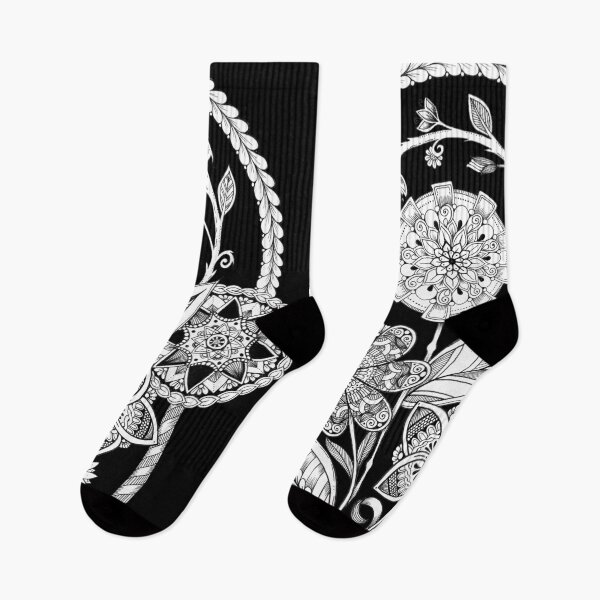 Item preview, Garden of Flowers - Black & White designed and sold by MagicMama.