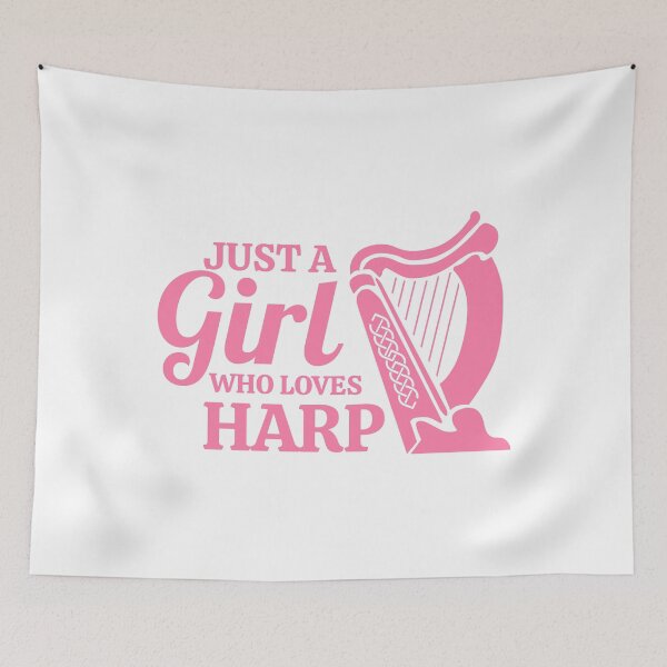 Item preview, Just a girl who loves Harp Music lover Gift Idea designed and sold by vicoli-shirts.