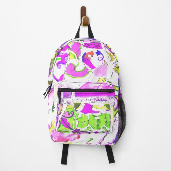 Item preview, Park Guell Gaudi Barcelona Spain trencadis mosaic pink and green designed and sold by LolioGifts.