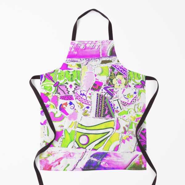 Item preview, Park Guell Gaudi Barcelona Spain trencadis mosaic pink and green designed and sold by LolioGifts.