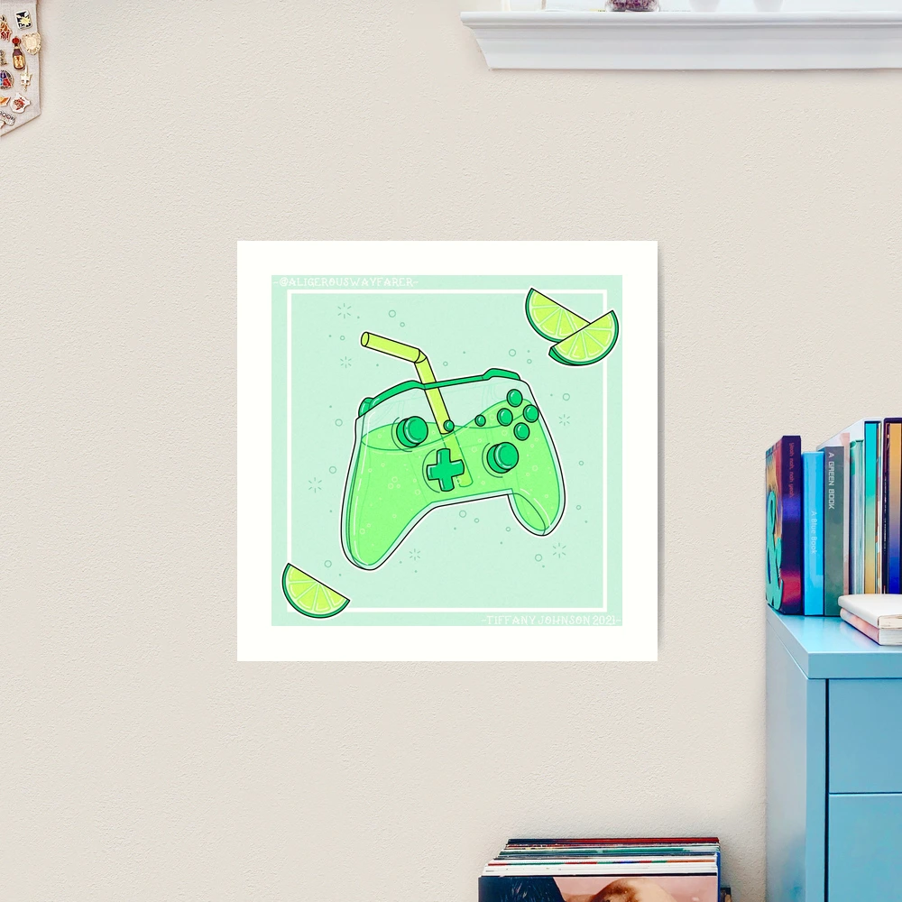 Xbox Four Green Video Game Prints INSTANT DOWNLOAD. Video 