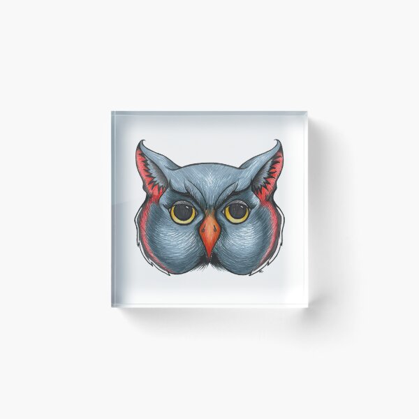 Item preview, Retro Halloween Owl Face designed and sold by The White Bat.
