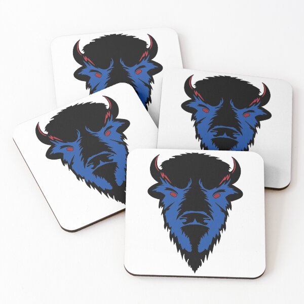 Item preview, Buffalo head with Buffalo Bills team colors designed and sold by TayStraws.