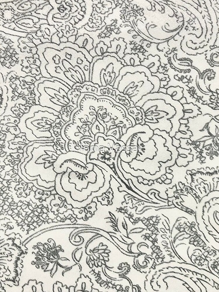 Thumbnail 4 of 4, iPhone Case, Paisley Flower Pattern Design Neutral Light Grey Sand designed and sold by InmaVassar.
