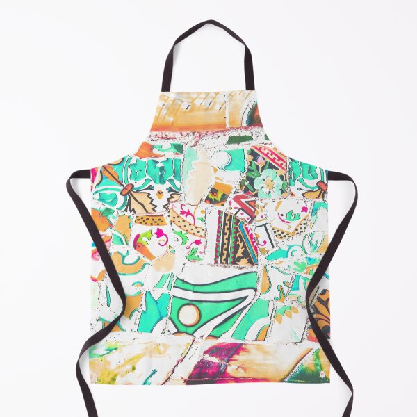 Item preview, Park Guell Gaudi Barcelona Spain trencadis mosaic orange and turquoise designed and sold by LolioGifts.