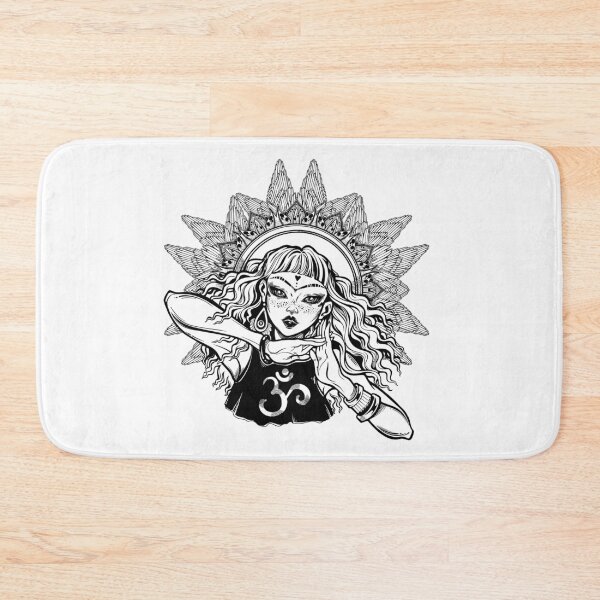 Item preview, Spiritual mindful girl in a winged mandala. designed and sold by quantaarcana.