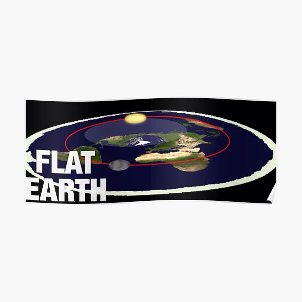 is-the-earth-flat-flat-earth-poster-by-delboydood-redbubble