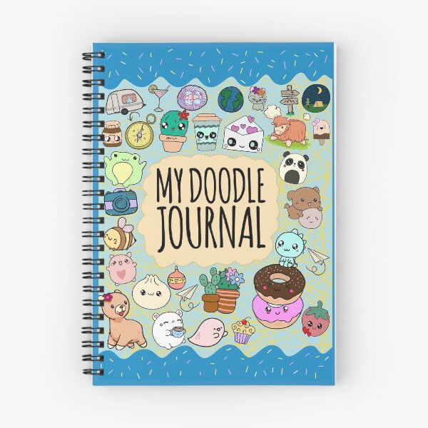 Item preview, Doodle Journal, cute writing stationary kawaii doodles designed and sold by Lozzaarts.
