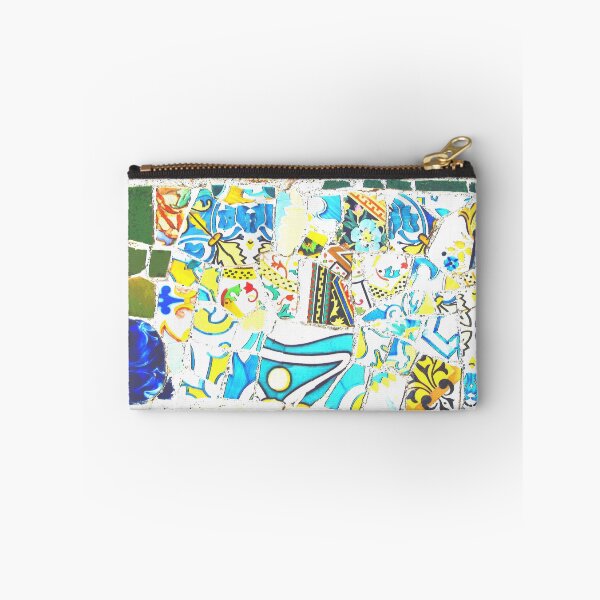 Item preview, Park Guell Gaudi Barcelona Spain trencadis mosaic yellow and blue designed and sold by LolioGifts.