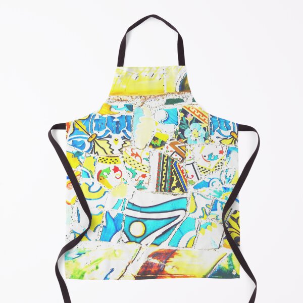 Item preview, Park Guell Gaudi Barcelona Spain trencadis mosaic yellow and blue designed and sold by LolioGifts.