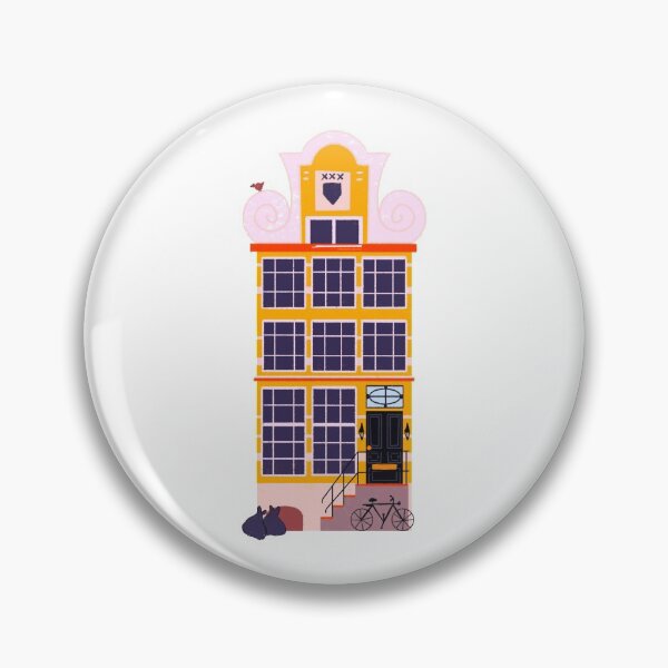 Item preview, Orange and pink house designed and sold by cozyfuncreation.