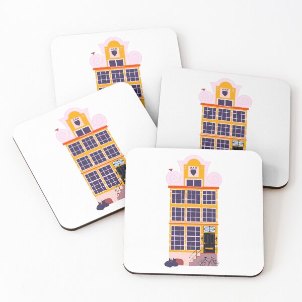 Item preview, Orange and pink house designed and sold by cozyfuncreation.
