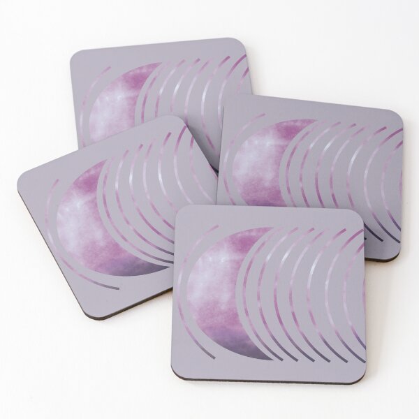Item preview, Purple Abstract Geometric Moon designed and sold by Mirushy.