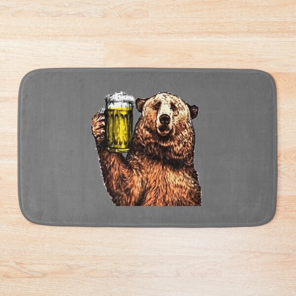 Item preview, Bear Drinking Beer with The Middle Finger Funny Pocket designed and sold by selfishfriends.