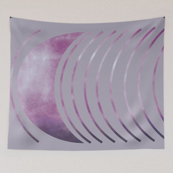 Item preview, Purple Abstract Geometric Moon designed and sold by Mirushy.