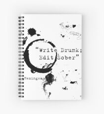 Cuaderno de espiral Cita del escritor de Hemingway