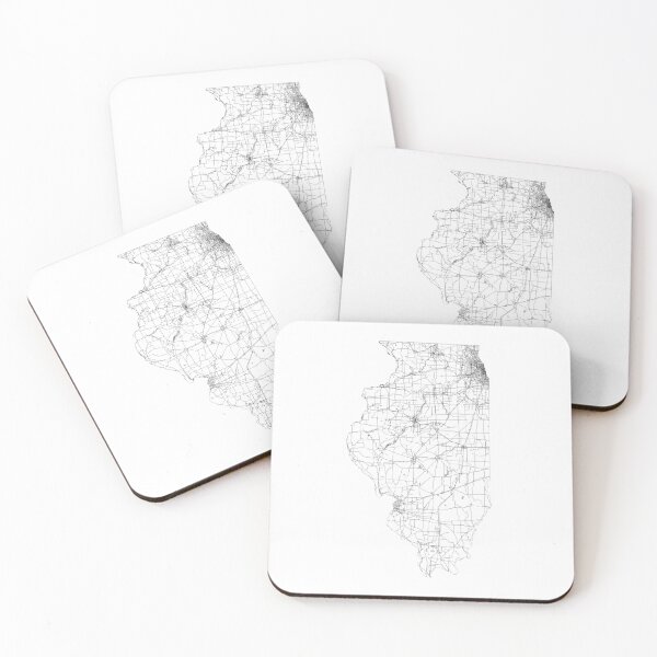 Item preview, Illinois State Map, Art Print By LandSartprints designed and sold by LandSartprints.